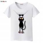 BGtomato Hot sale summer naughty black cat 3D t shirt women lovely cartoon shirt Good quality comfortable brand casual tops