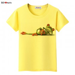 BGtomato New!! Naughty Frog 3D T shirt women originality lovely cartoon 3D shirts Hot sale Brand good quality casual tops