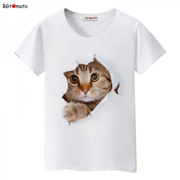 BGtomato Super cute 3D little cats t shirt women lovely cool summer shirts Good quality comfortable casual tops brand shirts