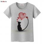 BGtomato super cool elegant cat t shirts for women originality design fashion 3D shirts Brand good quality soft casual tops