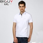 BIG GUY Plus Size 4xl 5xl 6xl Polo Shirt Men 2017 Short Sleeve Mens Polos Male Polo Wear White Black Grey Blue 323