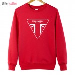 BITTER COFFEE 2017 Autumn and winter TRIUMPH  Hoodies  MOTORCYCLE Classic Tour Flag Hoodies & Sweatshirts Logo Plus Size