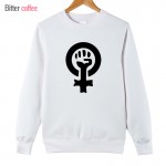 BITTER COFFEE 2017 New Street feminism Cotton Sweatshirt Fleece Hoodies man sweatshirt   fashion printing Hoodies  Plus Size