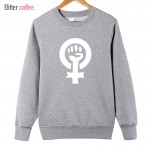 BITTER COFFEE 2017 New Street feminism Cotton Sweatshirt Fleece Hoodies man sweatshirt   fashion printing Hoodies  Plus Size