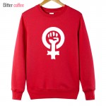 BITTER COFFEE 2017 New Street feminism Cotton Sweatshirt Fleece Hoodies man sweatshirt   fashion printing Hoodies  Plus Size