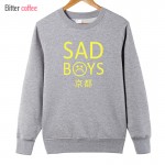 BITTER COFFEE 2017 SAD BOYS Autumn Winter O Neck  sweatshirt  Hoodies & Sweatshirts Plus Size