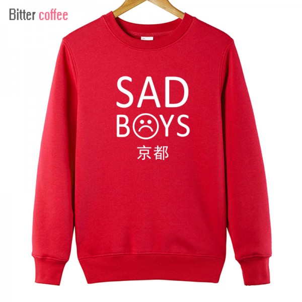 BITTER COFFEE 2017 SAD BOYS Autumn Winter O Neck  sweatshirt  Hoodies & Sweatshirts Plus Size