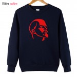 BITTER COFFEE Ussr Lenin hoodies Men 2017 Cotton O-neck Men warm clothes hoodies Free Shipping Hoodies & Sweatshirts
