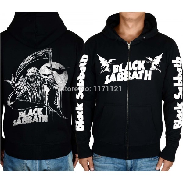 BLACK SABBATH LINE UP MUSIC HOODIE Band World Tour  heavy metal CLASSIC METAL black 100% cotton hoodie