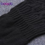 BOAPT Double-deck Knitted Wool Real Natural Raccoon Fur Pompon Hat Female Winter Braid Cap Headgear For Women Skullies Beanies