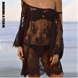 BOBOKATEER vestido de festa women beach dress white black Lace dress womens summer dresses 2017 summer vestidos mujer robe sexy