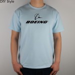 BOEING AEROPLANE LOGO short sleeve T-shirt Top Lycra Cotton Men T shirt New