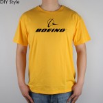 BOEING AEROPLANE LOGO short sleeve T-shirt Top Lycra Cotton Men T shirt New