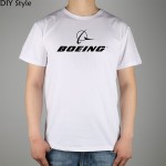 BOEING AEROPLANE LOGO short sleeve T-shirt Top Lycra Cotton Men T shirt New