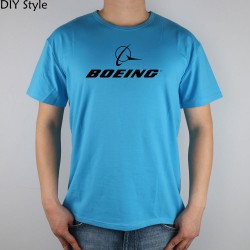 BOEING AEROPLANE LOGO short sleeve T-shirt Top Lycra Cotton Men T shirt New
