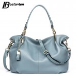 BOSTANTEN Casual Tote Women Shoulder Bags Cow Genuine Leather Women Bags Designer Brand Female Handbags Hobo Crossbody Bags Sac