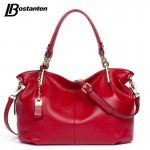 BOSTANTEN Casual Tote Women Shoulder Bags Cow Genuine Leather Women Bags Designer Brand Female Handbags Hobo Crossbody Bags Sac