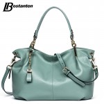 BOSTANTEN Casual Tote Women Shoulder Bags Cow Genuine Leather Women Bags Designer Brand Female Handbags Hobo Crossbody Bags Sac