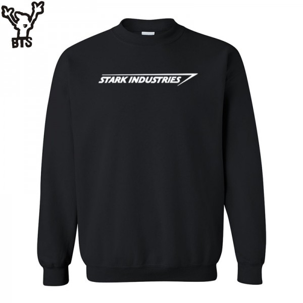 BTS New Autumn Fashion Long Sleeve  sweatshirt STARK INDUSTRIES TONY STARK IRON MAN MENS fleece hoodies sweatshirts