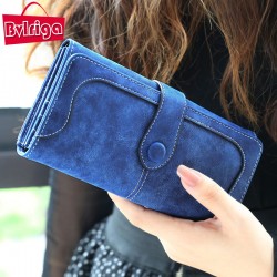 BVLRIGA Nubuck leather wallet women luxury brand coin purse bag female clutch bag Handbags dollar price long wallets carteira