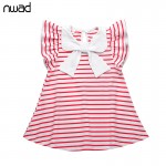 Baby Girl Striped Dress 2017 New Brand  Princess Bow Toddler Girls Dresses Summer Sleeveless Baby Kids Cotton Clothing FA004