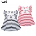 Baby Girl Striped Dress 2017 New Brand  Princess Bow Toddler Girls Dresses Summer Sleeveless Baby Kids Cotton Clothing FA004