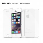 Baixin 2pcs/lot Front + Back 0.3mm 2.5D HD Ultra Thin Tempered Glass for iPhone4 4S Screen Protector for iPhone 4 4G 4S Film