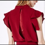 Bamskarosa Summer Dress 2017 New Fashion European Style Red Blue Slim Bow Ruffles Vestidos Sexy Office Dress Robe Femme