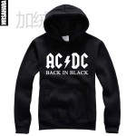 Band acdc metal back in black fleece pullover sweatshirt male Women plus size for men free shipping product