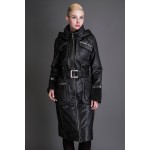 Basic Editions Autumn Fall Coat Metallic Silk Fabric Cotton Coat with Hood Zipper Side Pocket  - JQM08255
