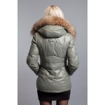 Basic-Editions Winter White Duck Down Jacket Women Slim Warm Female Warm Parka  with Fur Hood - BM-Y-081