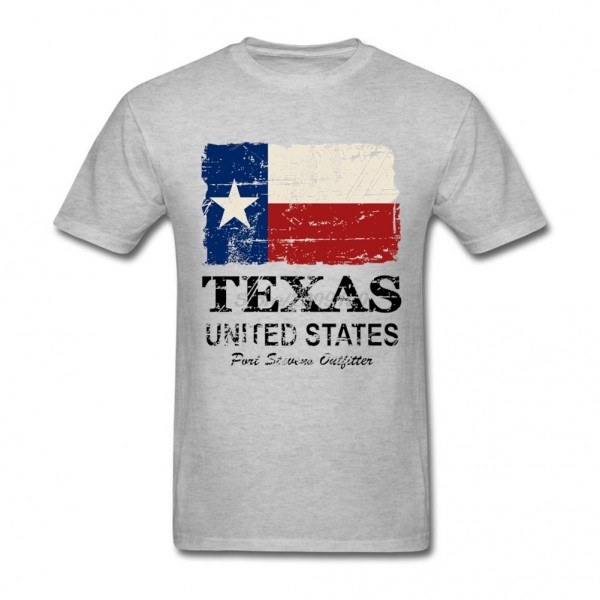 Basic Style Short Sleeve Pre-cotton USA America Texas Flag Man t shirt men t shirt Cheap Wholesale