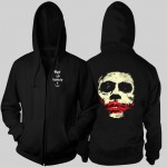 Batman Joker Jack Napier Why so serious Zip up Cotton Black Printing Pattern Sweatshirts Hoodies Coats