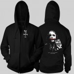 Batman Joker Jack Napier Why so serious Zip up Cotton Black Printing Pattern Sweatshirts Hoodies Coats