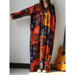 Bayan Elbise 2016 Spring Autumn Plus Size Women Dress Cotton Linen Lantern Beach Dress Casual Maxi Dress Abiti Eleganti Lunghi