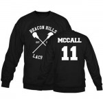 Beacon Hills Lacrosse 11 14 24 Logo Wolf Men Hooded Hoodie TeenWolf Stiles Stilinski Teen Sweatshirt Men Pullover