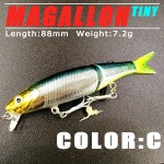 Bearking 2017 good fishing lures minnow,quality professional baits 8.8cm/7.2g,swimbait jointed bait,bearking perfect painting