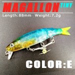Bearking 2017 good fishing lures minnow,quality professional baits 8.8cm/7.2g,swimbait jointed bait,bearking perfect painting