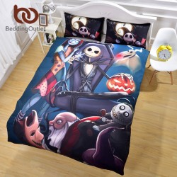 BeddingOutlet Nightmare Before Christmas Bedding Set Qualified Bedclothes Unique Design No Fading Duvet Cover Twin Full Queen