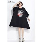 BelineRosa 2017 Plus Size Women Clothing European Fashion Batwing Sleeve Tunic T-Shirt Dresses Women Fit 5XL 6XL TYW0262