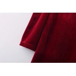Bella Philosophy 2016 autumn winter velvet leakage shoulder bag hip dress red green blue pink