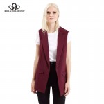 Bella Philosophy 2017 spring new fashion simple solid color no button short black white wine red yellow blazer jackets