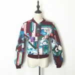 Bella Philosophy 2017 spring summer art Graffiti full print women bomber jacket coat real photo long