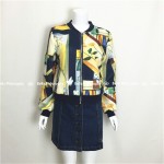 Bella Philosophy 2017 spring summer art Graffiti full print women bomber jacket coat real photo long