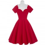 Belle Poque 1950s 60s Red Rockabilly Dress Robe Sexy Tunic Retro Vintage Womens Summer Dresses 2017 Summer Plus Size Clothing