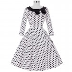 Belle Poque 50s Polka Dot Vintage Robe Ete Bow Black Peas Plus Size Sleeve Womens Summer Dresses 2017 Summer Casual Party Dress 