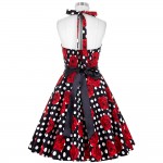 Belle Poque Audrey Hepburn Style Vintage Dresses Summer Plus Size Casual Party Robe Rockabilly Floral 50s Big Swing Retro Dress