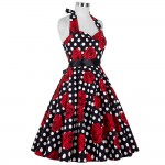 Belle Poque Audrey Hepburn Style Vintage Dresses Summer Plus Size Casual Party Robe Rockabilly Floral 50s Big Swing Retro Dress