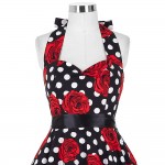Belle Poque Audrey Hepburn Style Vintage Dresses Summer Plus Size Casual Party Robe Rockabilly Floral 50s Big Swing Retro Dress