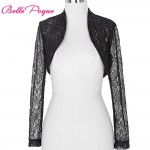 Belle Poque Jacket Womens Ladies Long Sleeve Cropped Shrug Black White Coat 2017 New Fashion Lace Bolero Plus Size